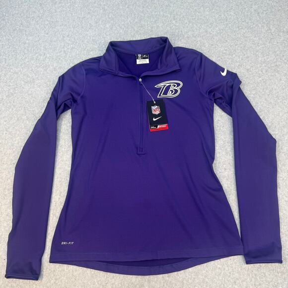 Baltimore Ravens Nike Purple Champ Drive Pro Hyperwarm Half Zip Jacket - Picture 1 of 10